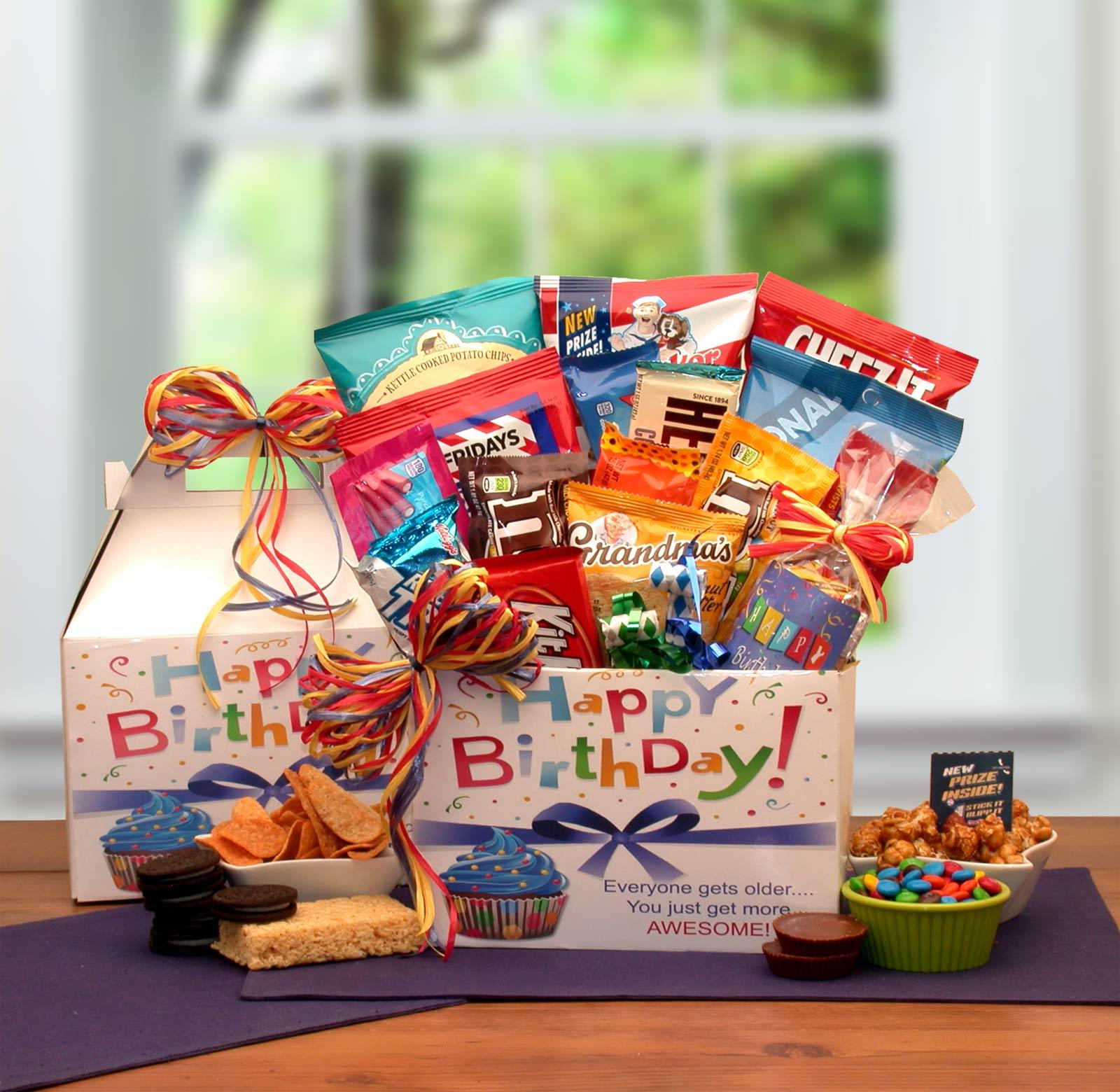 birthday gift basket, birthday basket, happy birthday basket