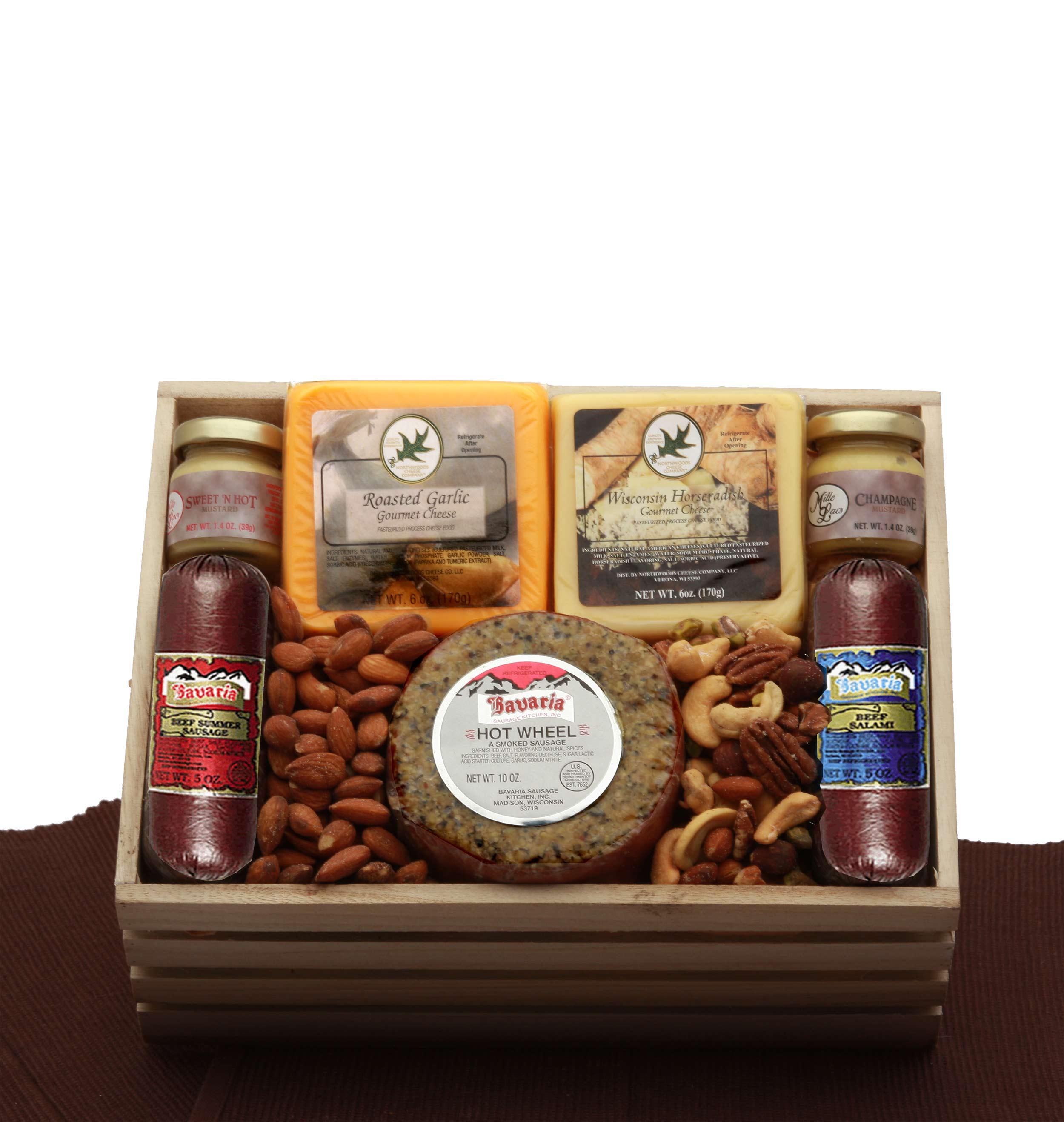 meat and cheese board, meat and cheese gift, sausage and cheese gift
