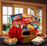 snack basket, junk food basket, snack gift basket, food basket, snack gift