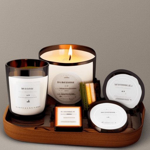 Candle gift basket