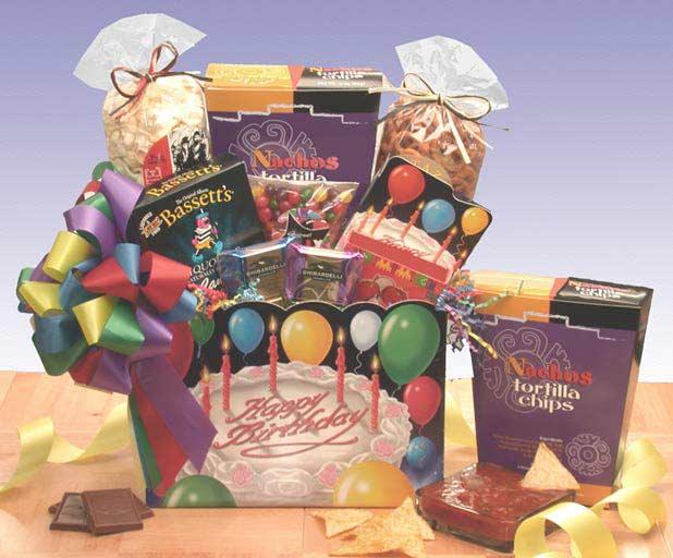 birthday gift basket, birthday basket, happy birthday basket