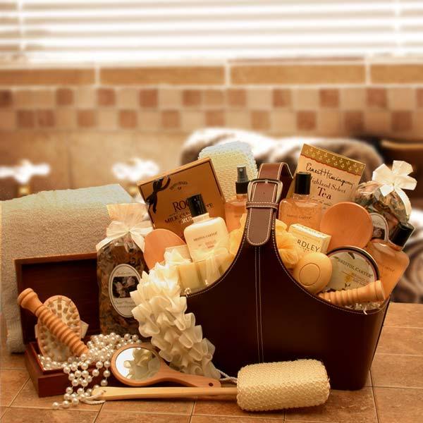 gift for her, spa gift basket, pamper gift basket, spa basket