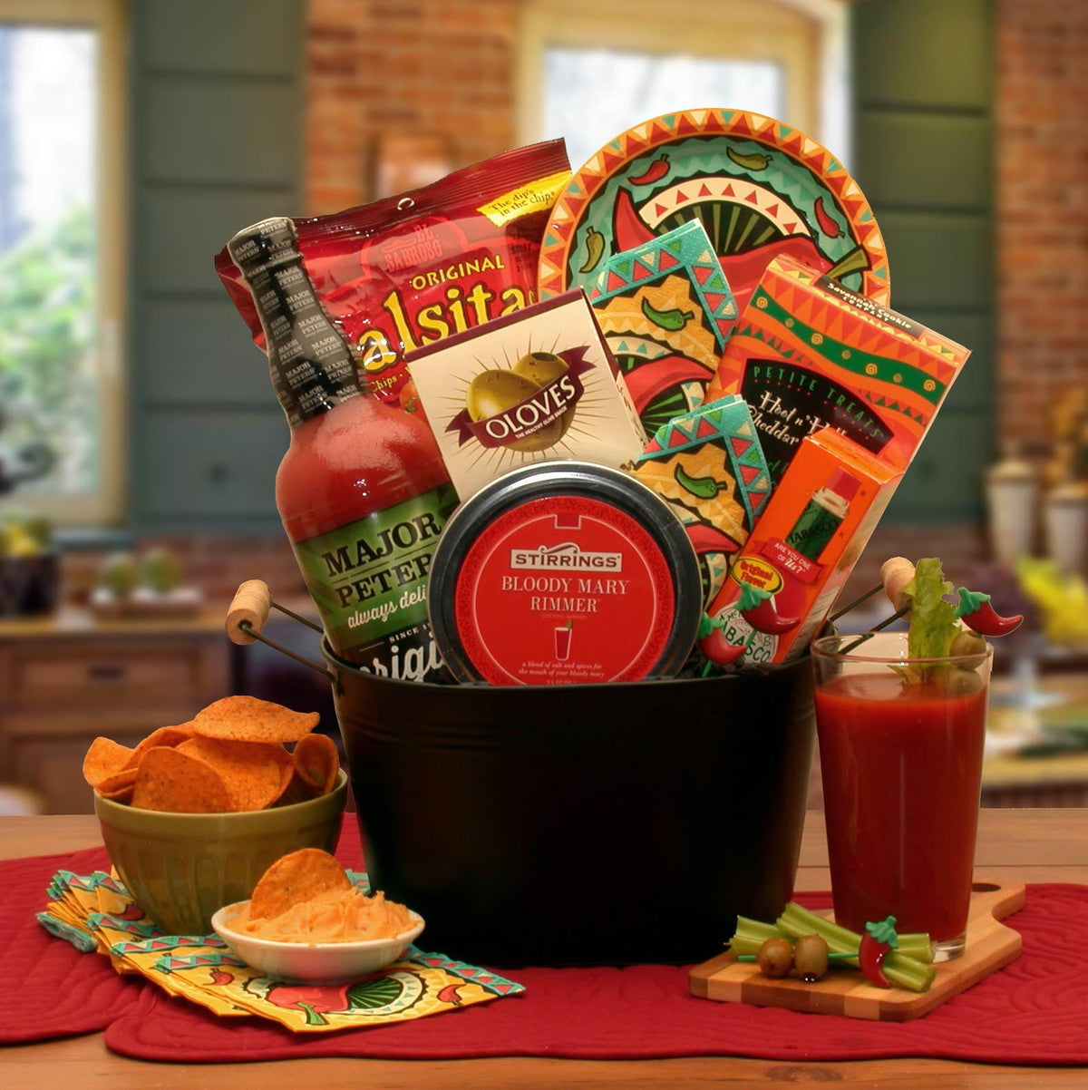 bloody mary mix, gourmet food, drink mix, drink basket 