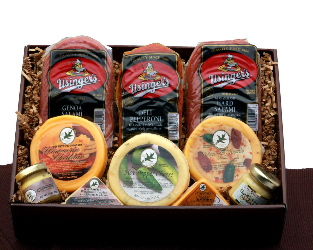 meat and cheese board, meat and cheese gift, sausage and cheese gift