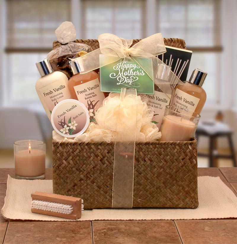 gift for her, spa gift basket, pamper gift basket, spa basket