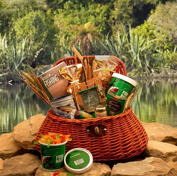fishing gift basket, fishing basket, fisherman's gift, sports gift basket, sport basket, sports gift, gift for him, gift for man, mans gift basket, men's gift basket